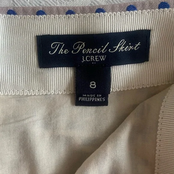 J. Crew | The Pencil Skirt in Royal Blue Polka Dot - Picture 12 of 14